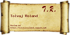 Tolvaj Roland névjegykártya