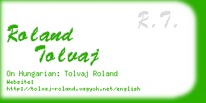 roland tolvaj business card